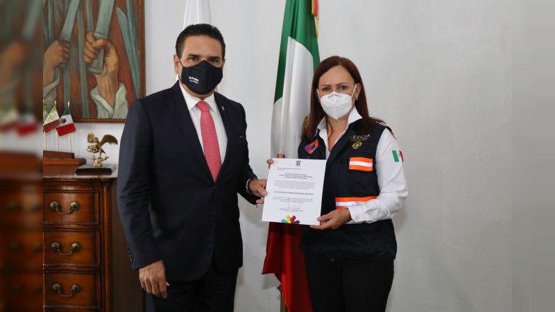 Nombra Gobernador a Georgina Martínez, Coordinadora de Protección Civil Estatal