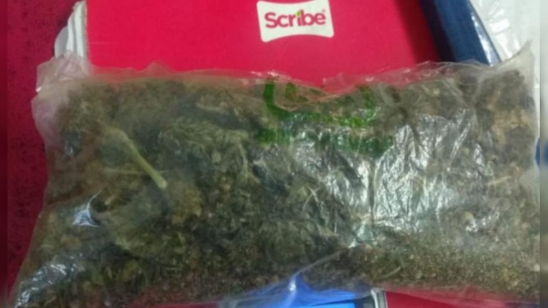 Detiene SSP a uno en posesión de marihuana, en Morelia 