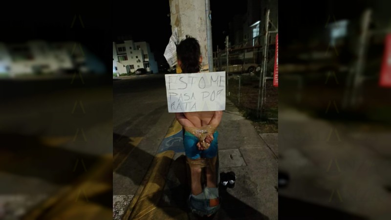 Morelia: desnudan, golpean y atan a poste, a presunto ladrón 
