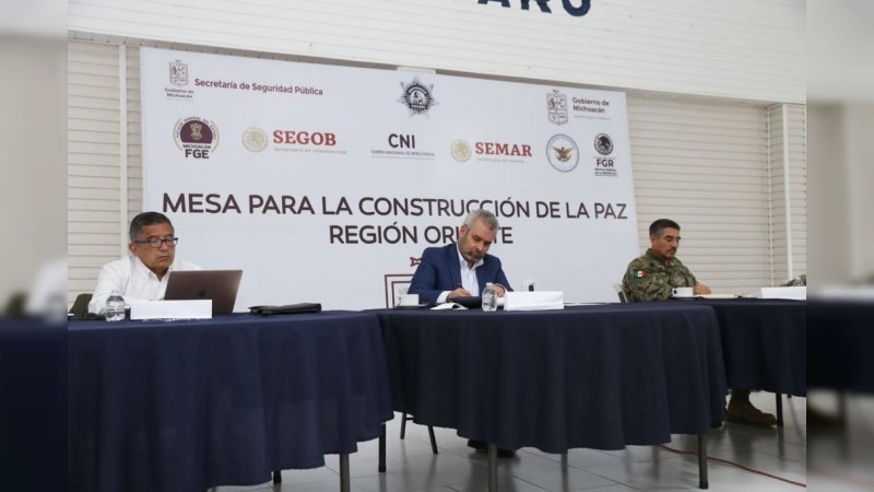 Instala gobernador Alfredo Ramírez Bedolla la Mesa de Seguridad en Región Oriente
