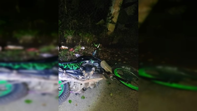 Muere motociclista tras sufrir derrape, en Zitácuaro 
