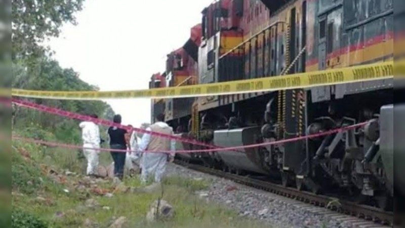 Tren arrolla y mata a un hombre, en Arteaga 