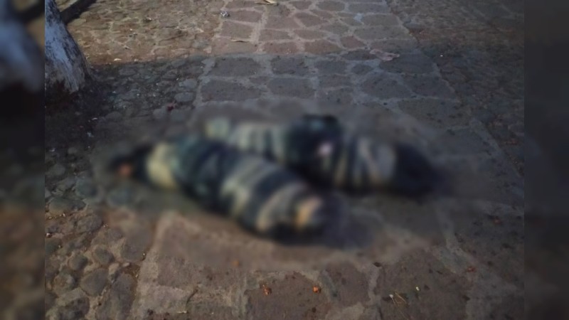 Tiran 2 cadáveres desmembrados y embolsados, afuera de Palacio Municipal de Contepec 