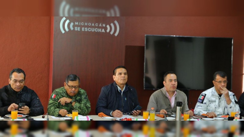 Coordinan Michoacán y Federación acciones en seguridad