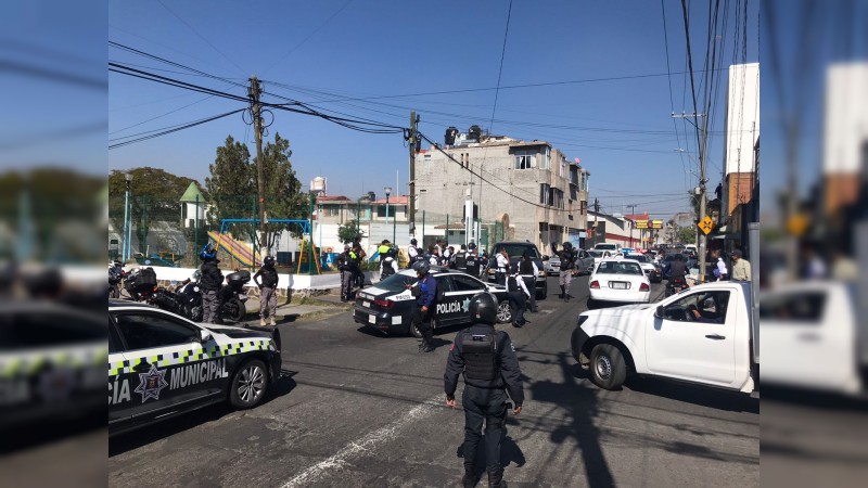 Tras rápida movilización, policías atrapan a banda de asaltantes en Morelia 