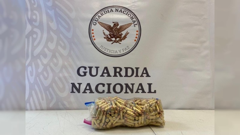 Asegura GN 400 municiones, en paquetería de Morelia 