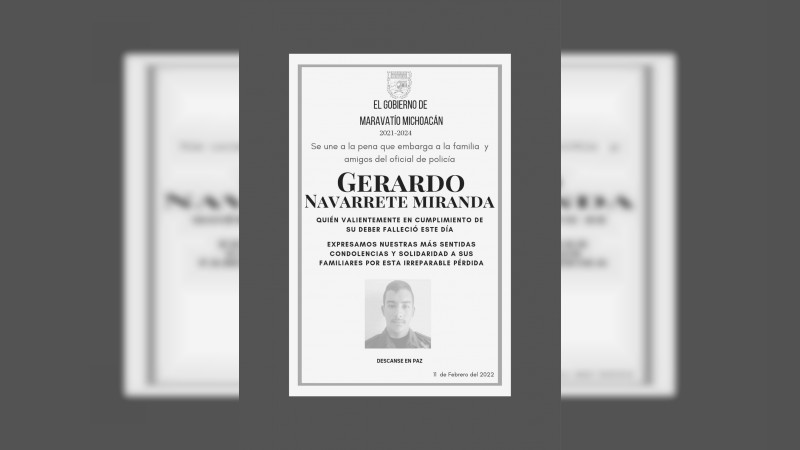 Muere policía que fue atacado, en Maravatío
