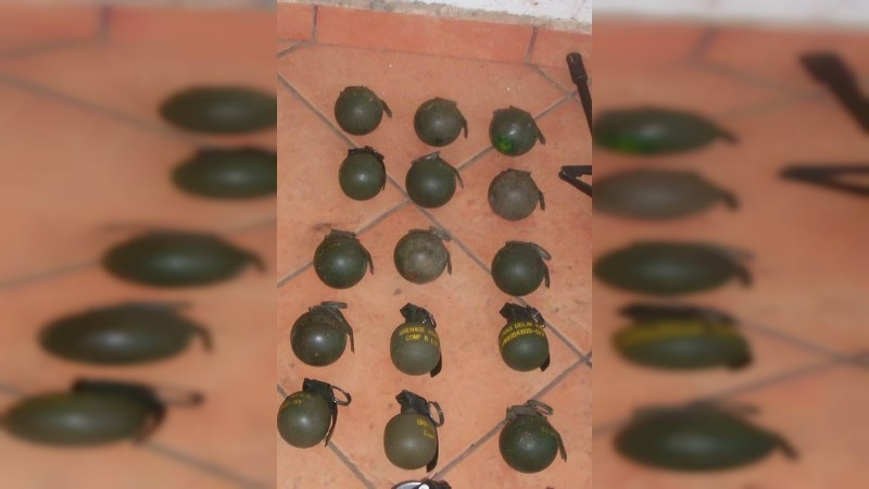 Aseguran 34 granadas de fragmentación, en panteón de San Juan 