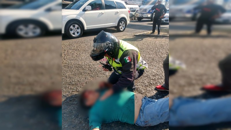 Nuevamente, agente de la Policía de Morelia se viste de héroe; salva la vida de un hombre  