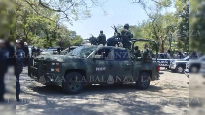 Reportan intenso enfrentamiento entre policías y militares contra delincuentes, en Tiamba