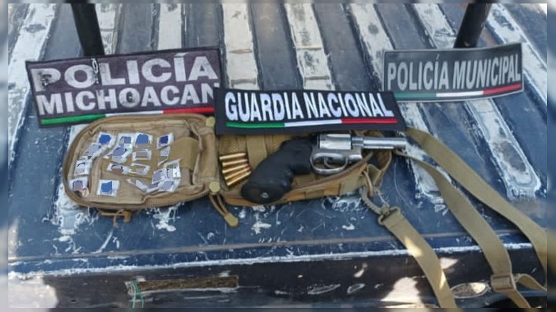 SSP asegura a hombre armados y con droga, en Zamora