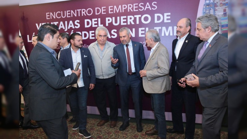 Expone Bedolla a empresarios de Jalisco ventajas del Puerto de LC