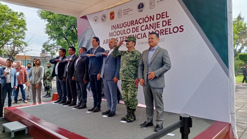 Inicia programa de canje de armas por electrodomésticos, en Morelia 