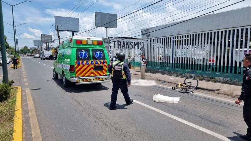 Autobús de pasajeros embiste y mata a ciclista, en Zamora 