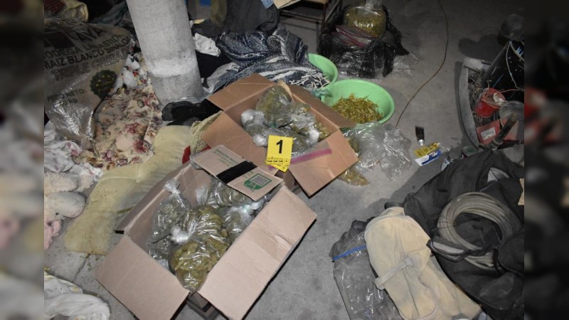 Catean vivienda, en Morelia, detienen a uno y aseguran drogas 