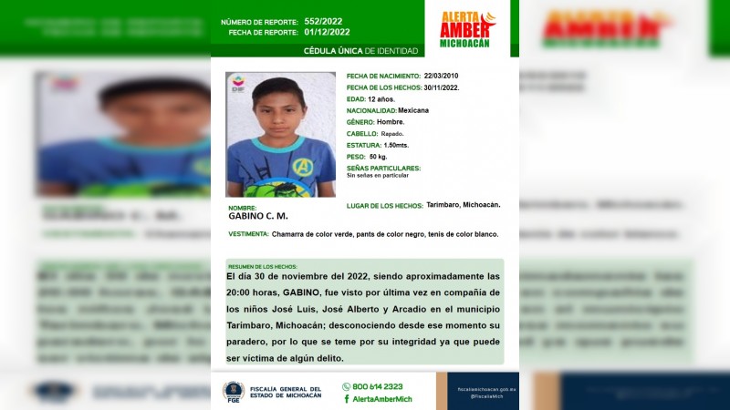 Buscan a 4 menores que salieron de albergue del DIF, en Tarímbaro  