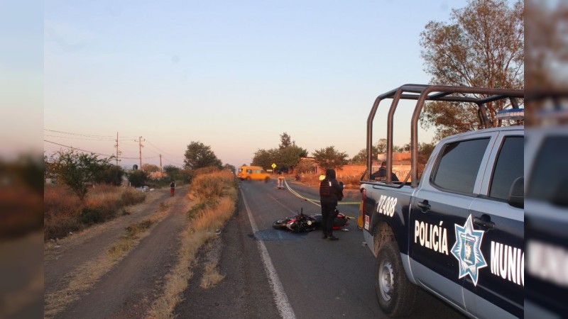 Atropellan y matan a motociclista, en Zamora 