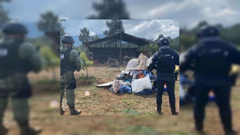 Revientan otro narcocampamento, en Tangancícuaro