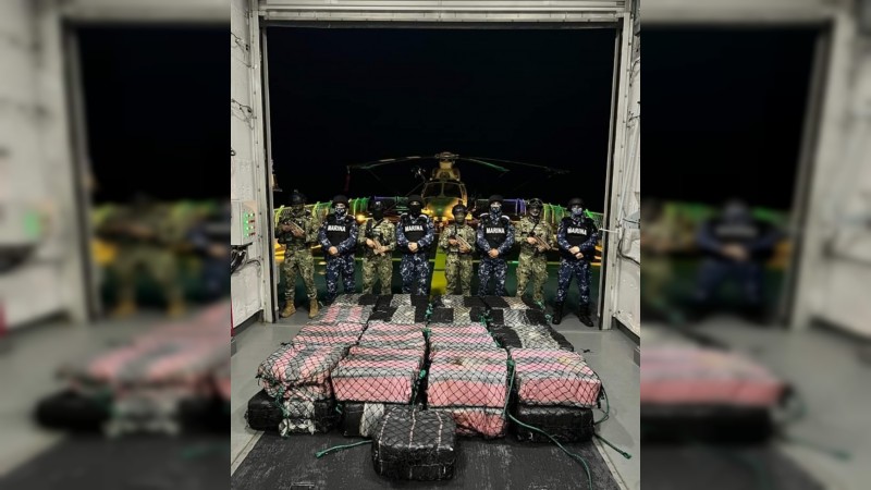Armada asegura cerca de una tonelada y media de cocaína, en LC 