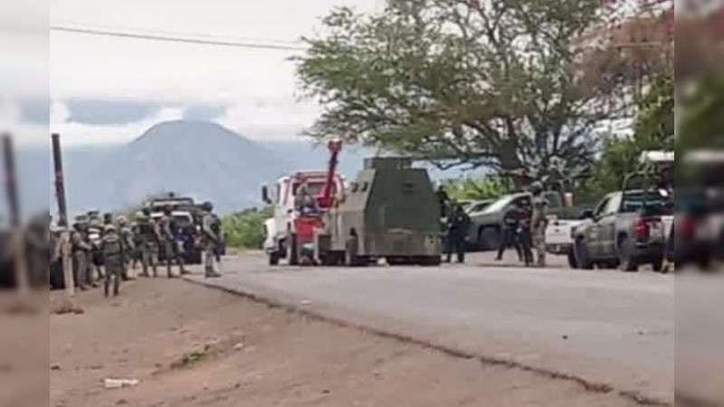 Un fallecido, saldo de choque armado, en Apatzingán 