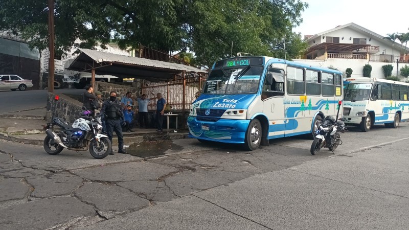 Sigue vigilancia al transporte público en Uruapan