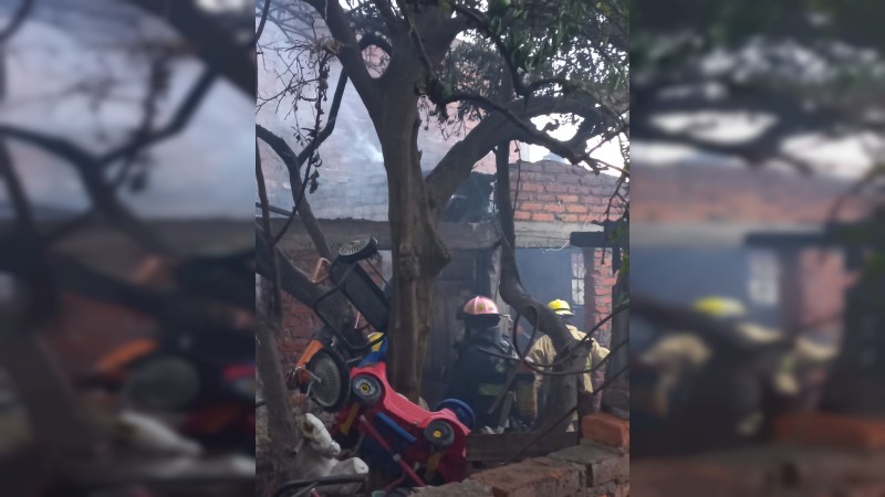 Incendio de vivienda, en Zacapu deja un niño muerto 