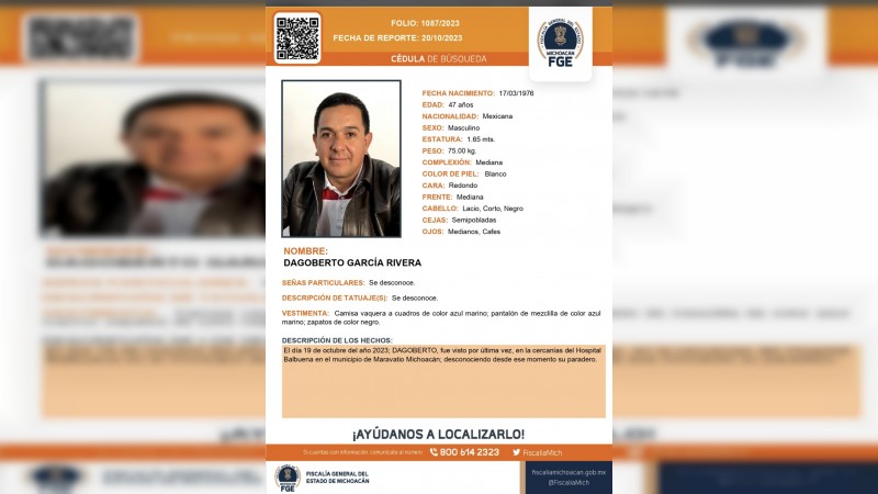 Reportan desaparición de dirigente morenista, en Maravatío 
