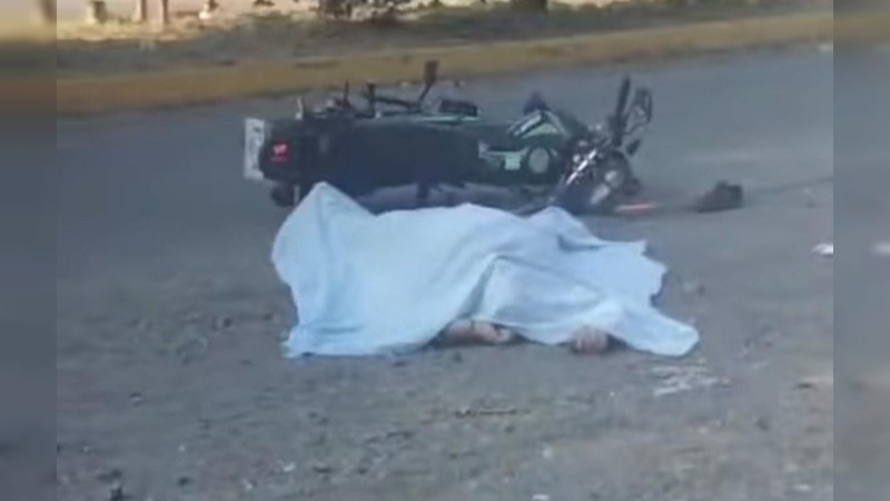 Asesinan a balazos a un motociclista, en Apatzingán 