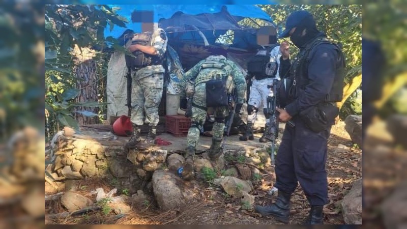 Localizan y destruyen 3 narcocampamentos en Apatzingán