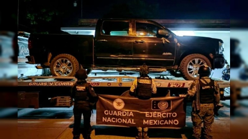 Tras operativo, aseguran 5 automotores, en Tancítaro