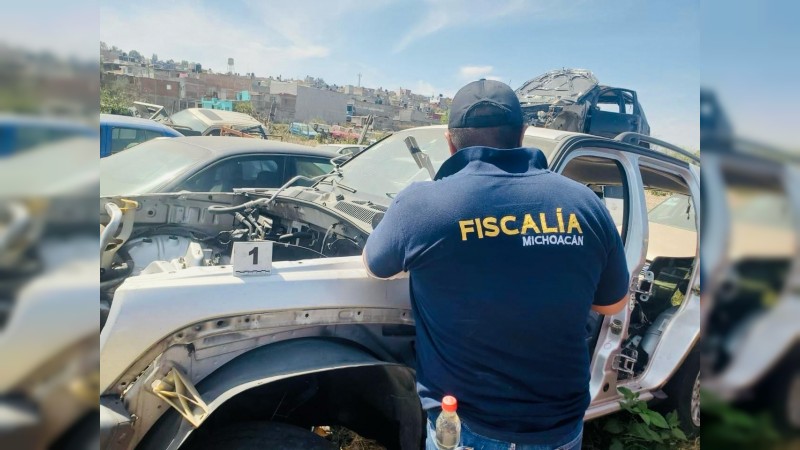 Morelia: en cateo, aseguran 2 autos con reporte de robo y 4 chasis con alteraciones