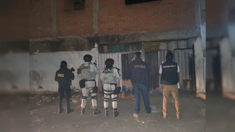 Fiscalía catea domicilio en Morelia, asegura narcóticos y detiene a 2 personas 