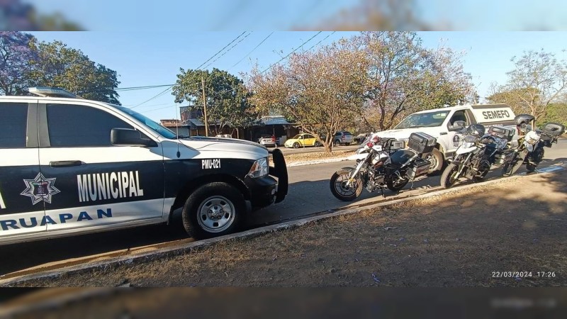 Sicarios en moto asesinan a transeúnte, en Uruapan 
