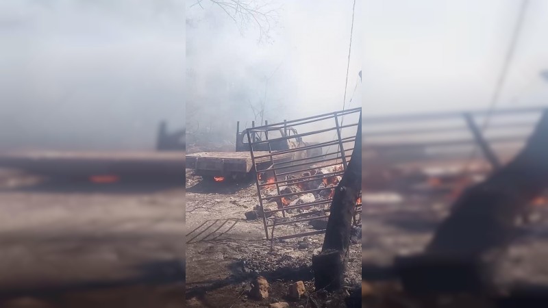 Sujeto incendia tabiquera, en Apatzingán; hay una herida 