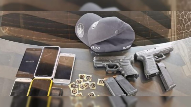 Atrapa GN a grupo armado en Panindícuaro; les asegura armas y droga 