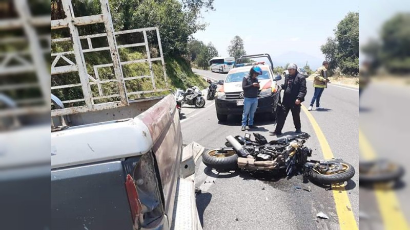 Fallece motociclista, tras accidentarse, en Zitácuaro 