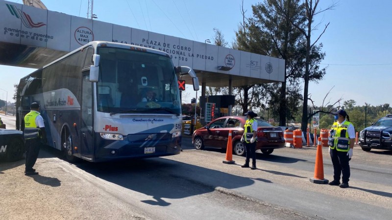 Instalan filtro sanitario en La Piedad, revisan a pasajeros de Guanajuato