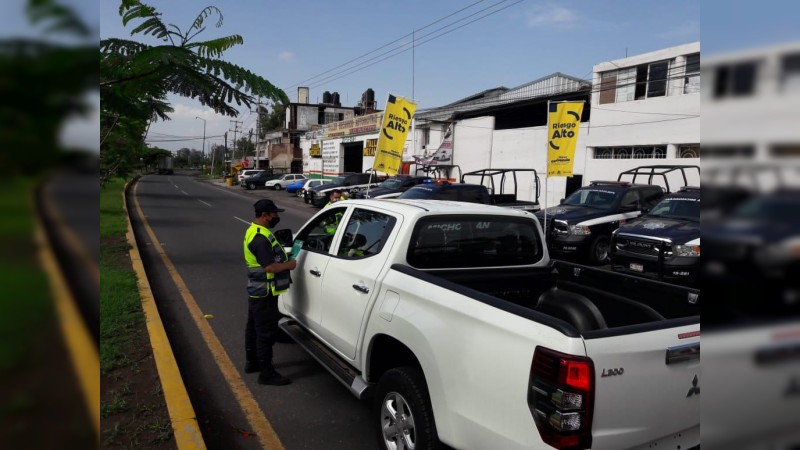 Con Bandera Amarilla, refuerza SSP medidas preventivas contra COVID-19 en Zamora