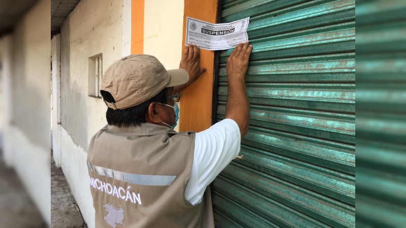 Suspendió SSM establecimientos en Puruándiro y Parácuaro 