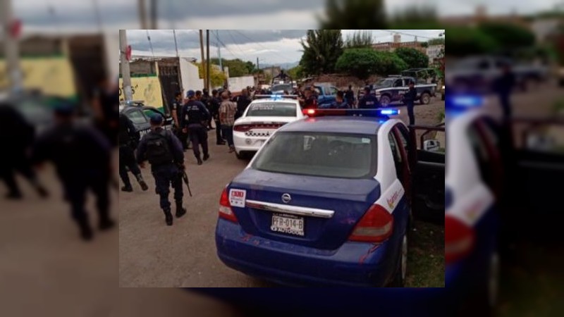 Se enfrentan policías y delincuentes, en Cuitzeo 