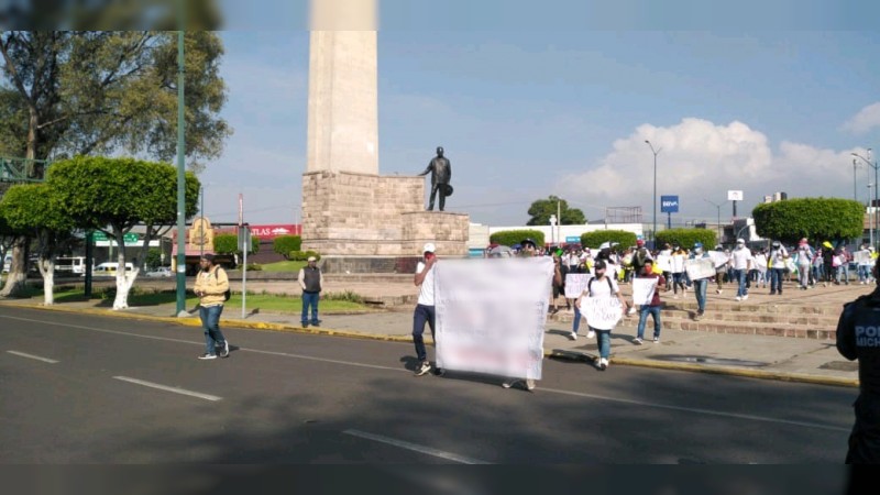 Despliega SSP dispositivo de vigilancia ante manifestación, en Morelia