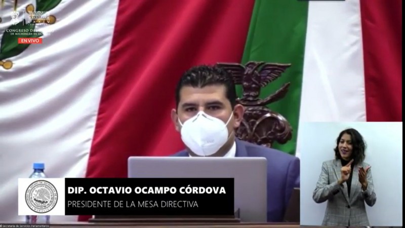 Octavio Ocampo propone reglamento de Sesiones Virtuales y creación de Comité de Salud