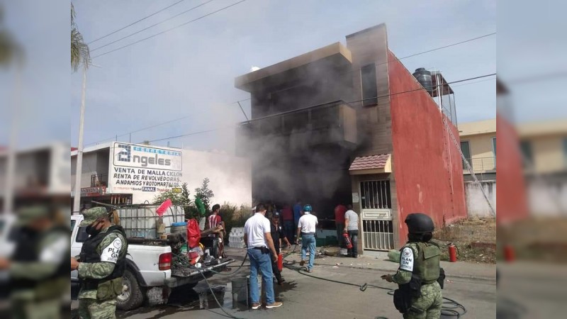 Arde tortillería en Uruapan 