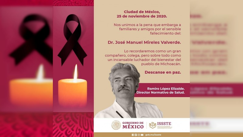 José Manuel Mireles ha muerto: ISSSTE