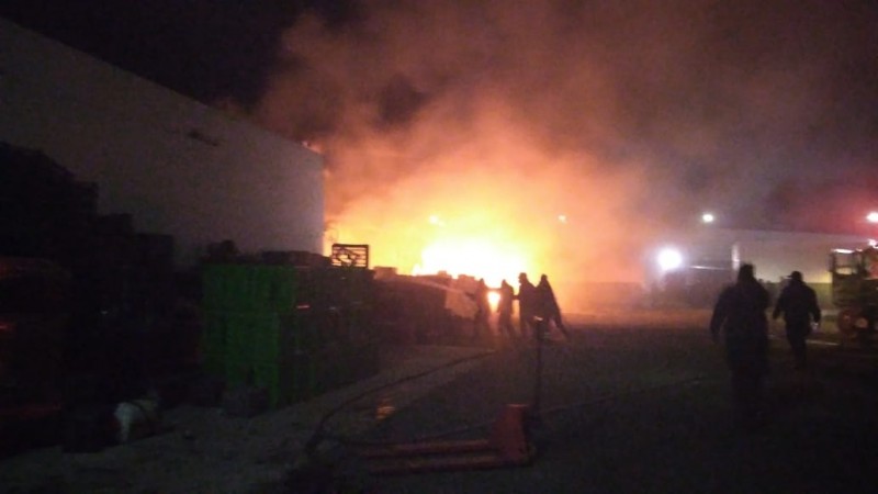 Arde bodega de aguacate, en Zitácuaro; el incendio habría sido provocado 