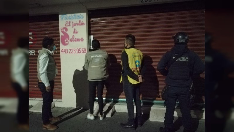 Suspendidos siete establecimientos por incumplir medidas sanitarias en Morelia 