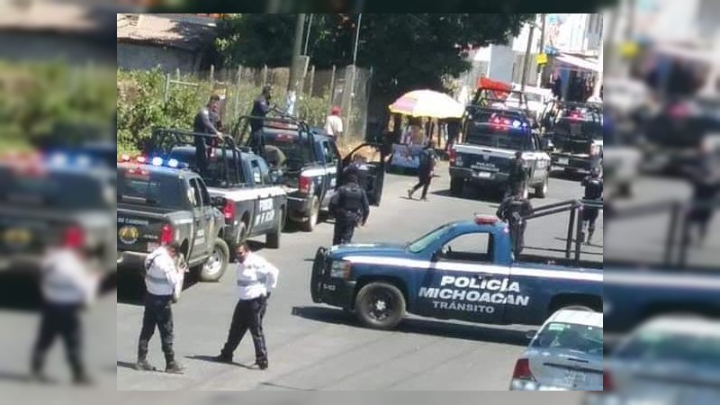 Mueren dos asaltantes en enfrentamiento con policías de Uruapan