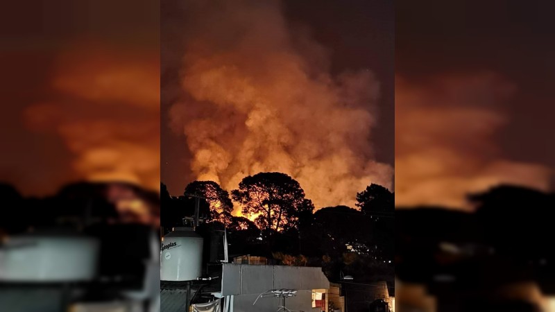 Fuera de control, el incendio registrado en el Cerro de la Cruz  