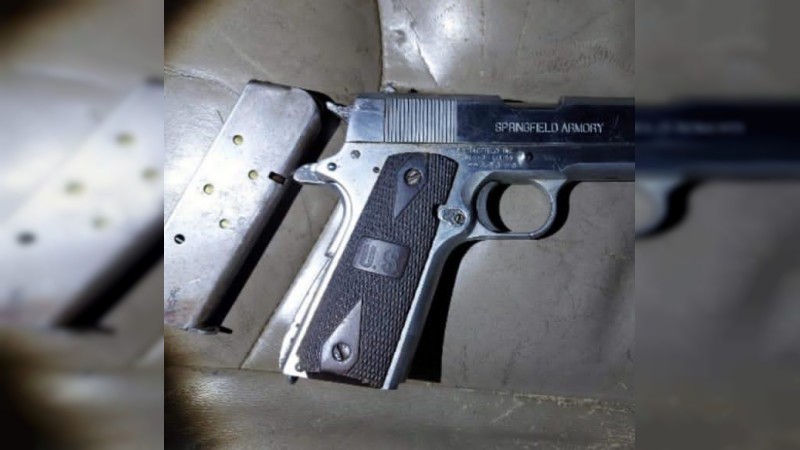 Asegura SSP a 3 en posesión de un arma de fuego, en Uruapan 
