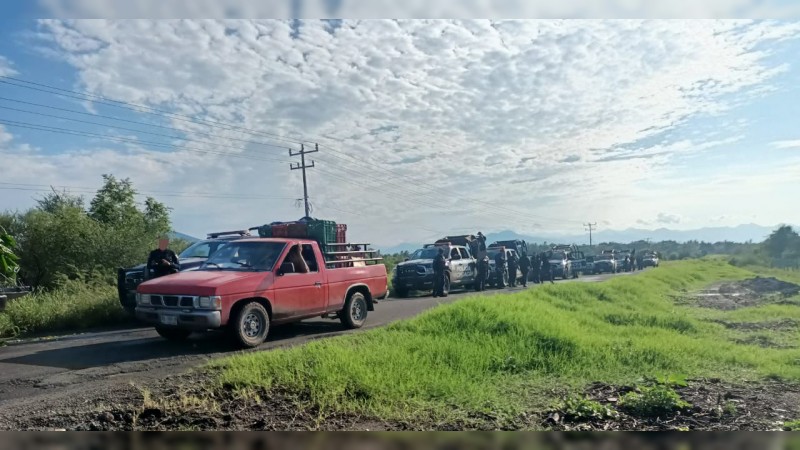 Mantiene Policía Michoacán labores para garantizar el libre tránsito en Aguililla